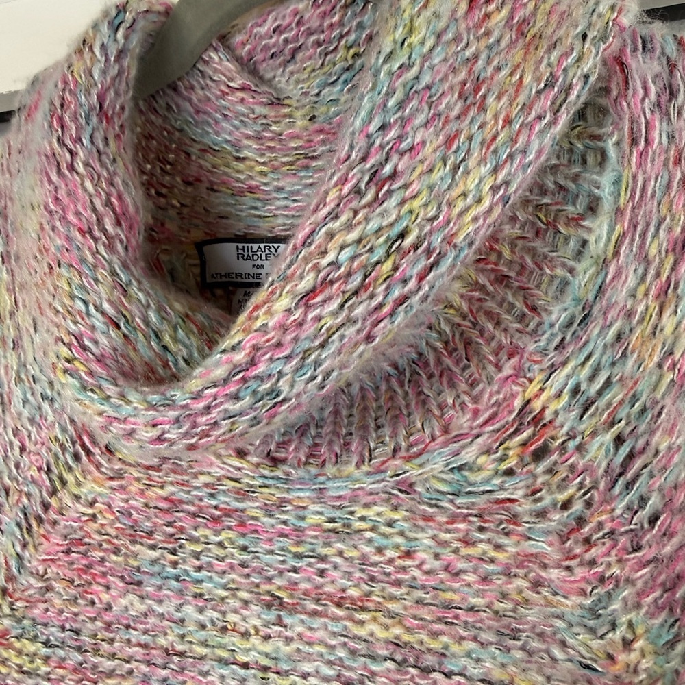 Colorful Cowl Neck Women's Sweater - Picture 7 of 8